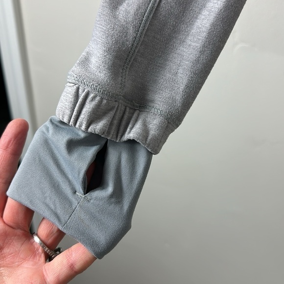 Lululemon Gray Orange 1/4 Zip Long Sleeve Pullover Jacket 4 - Picture 4 of 8